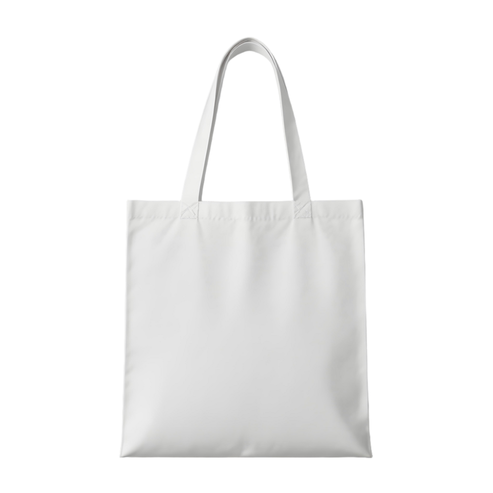 A white tote bag on a black background png