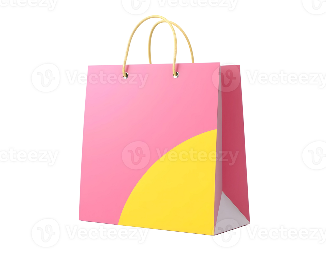 A pink and yellow shopping bag png