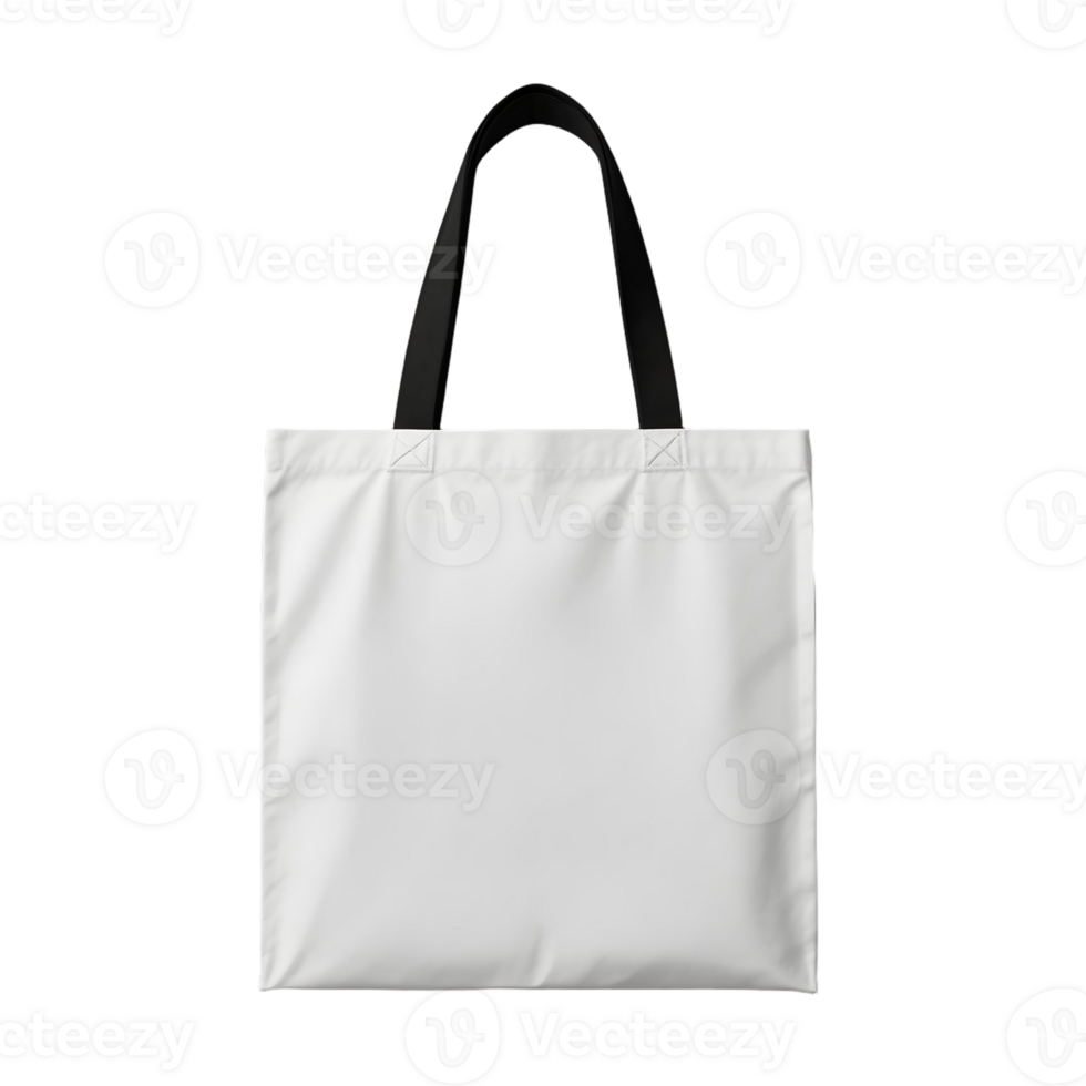 A white tote bag on a black background png