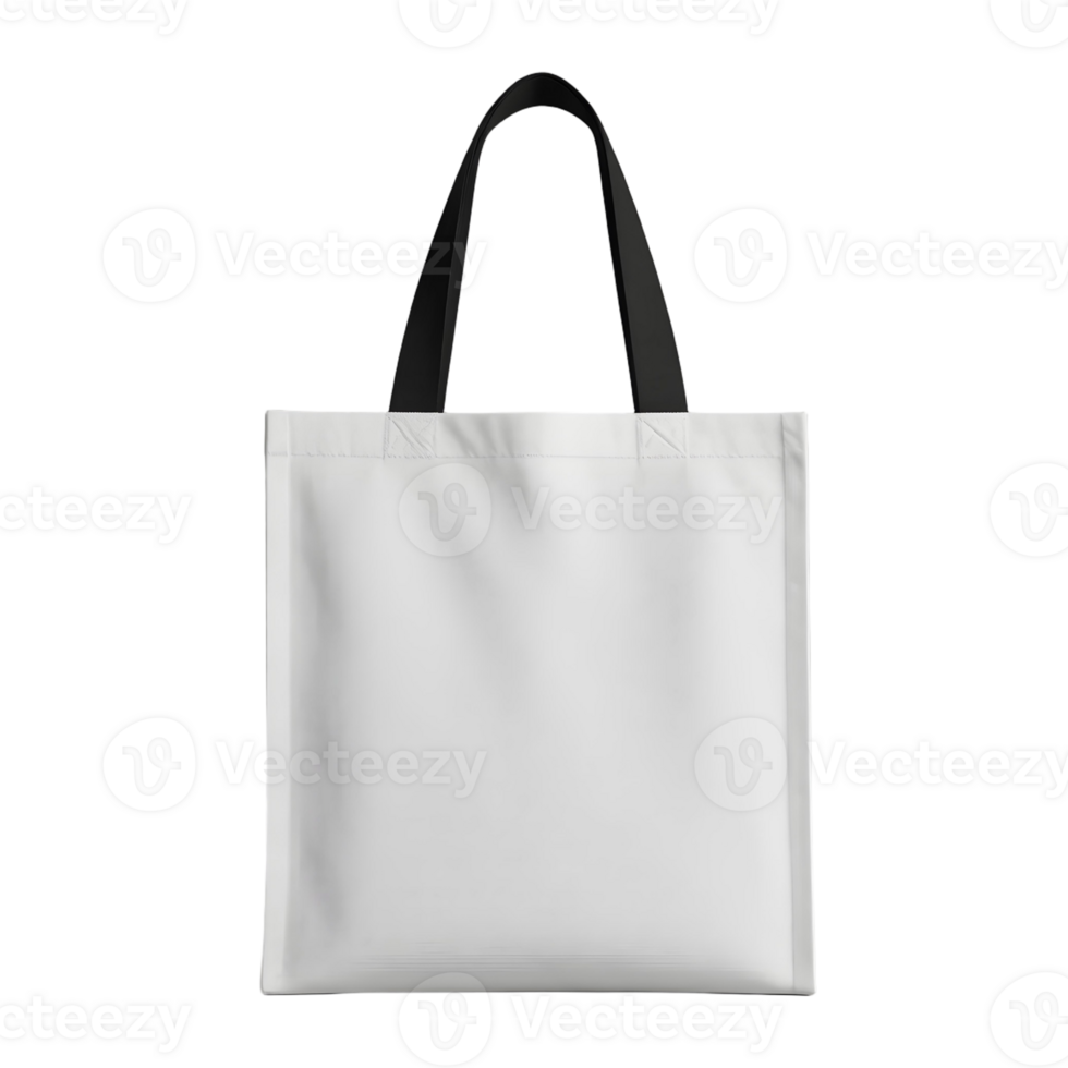A white tote bag on a black background png