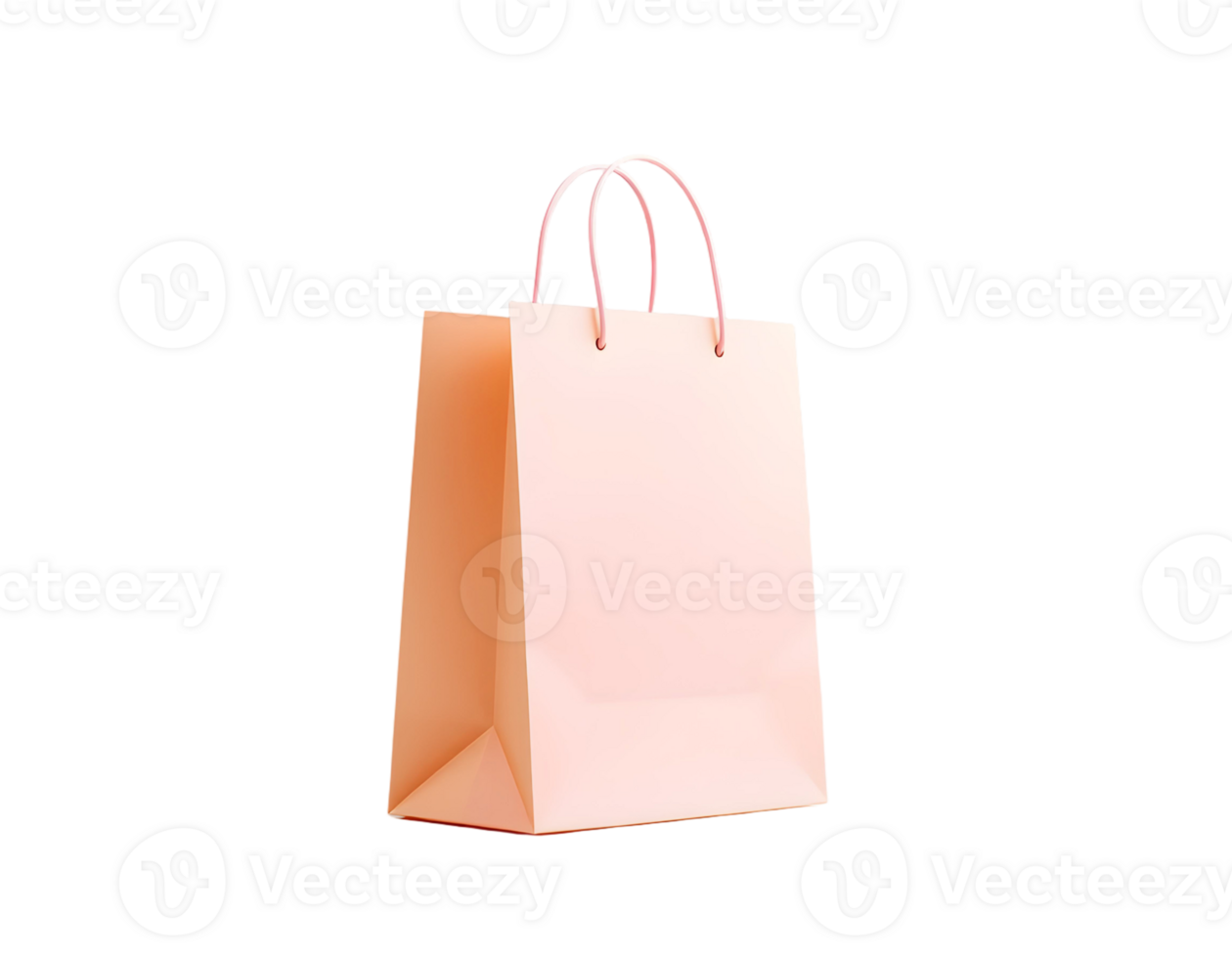 A pink paper bag on a black background png