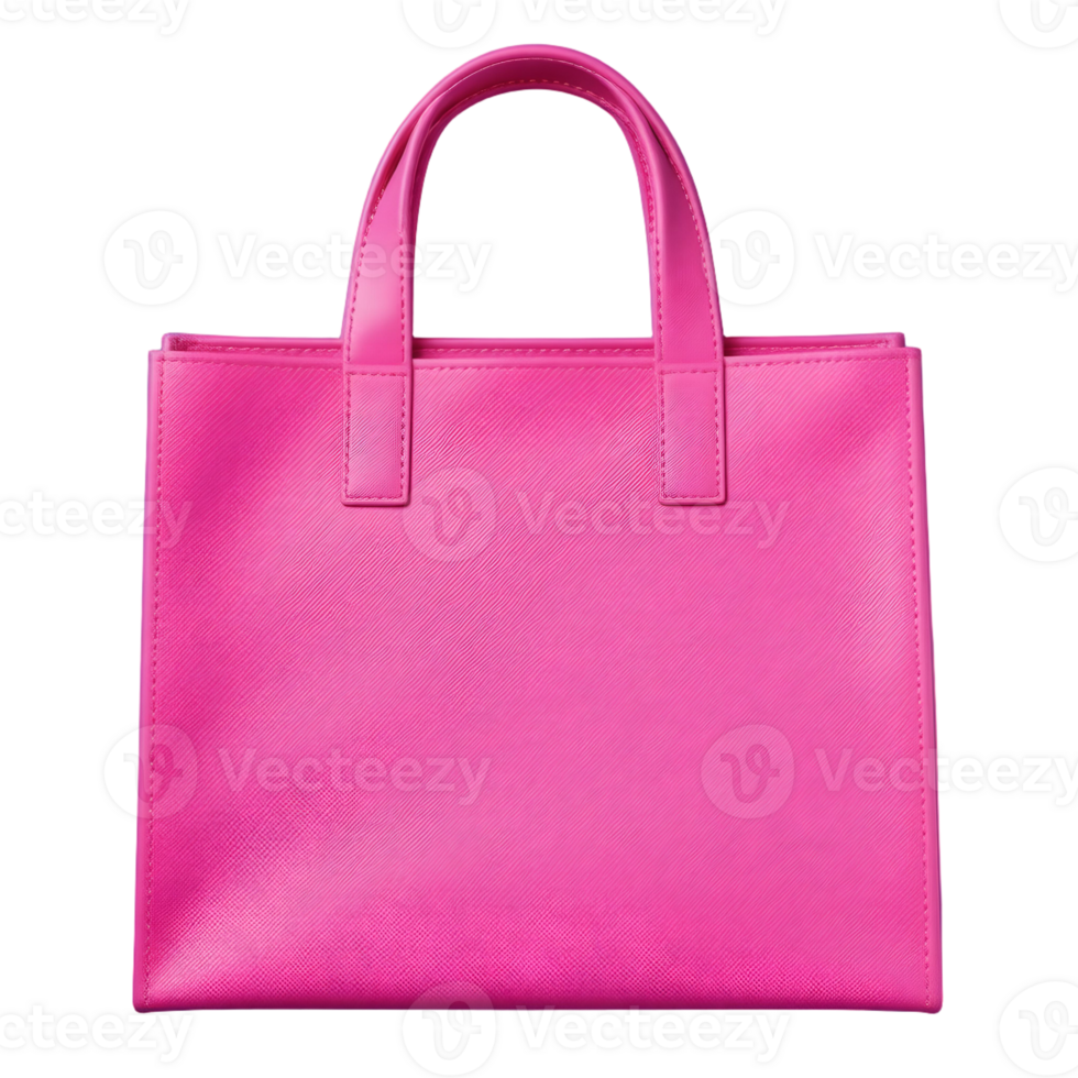A pink leather tote bag png