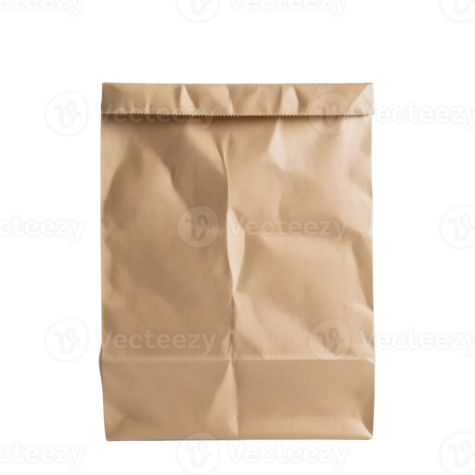 A brown paper bag on a black background png
