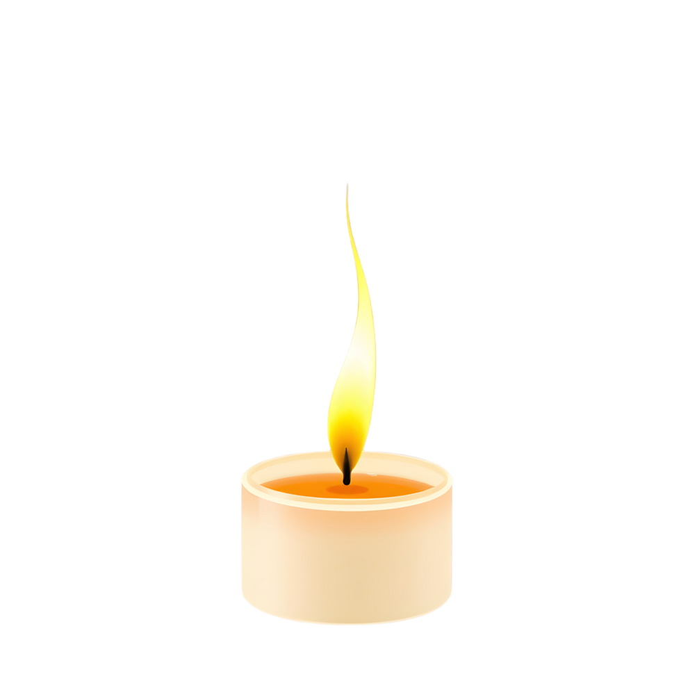 A candle is lit in a black background png