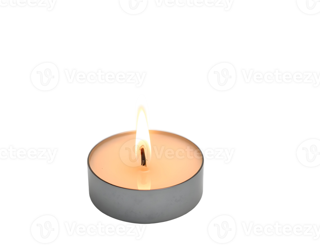 A single candle is lit on a black background png