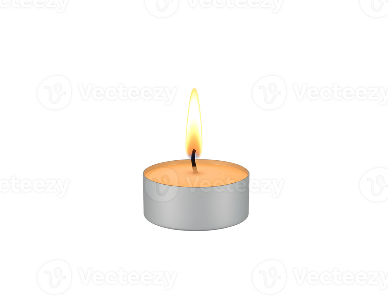 A single candle is lit on a black background png