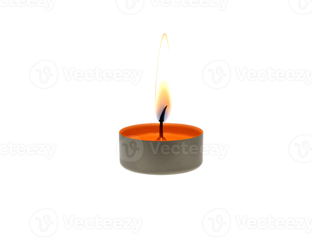 A single candle is lit in a black background png