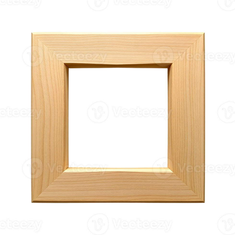 A wooden frame with a square shape png