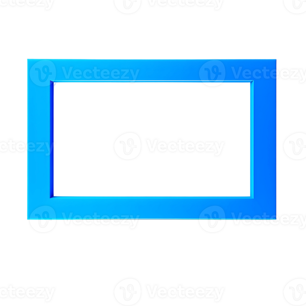 A blue square frame on a black background png