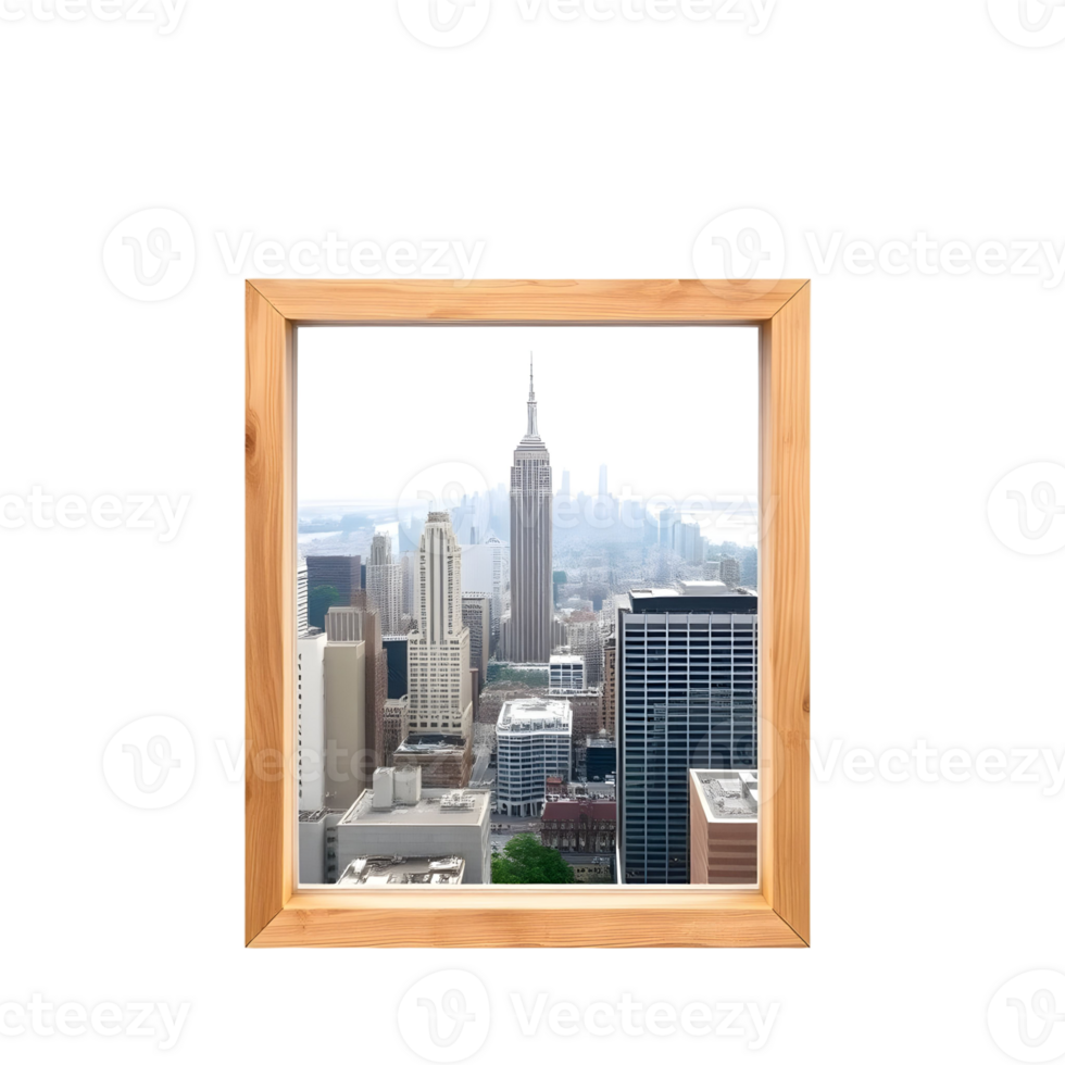 A view of new york city from a window png