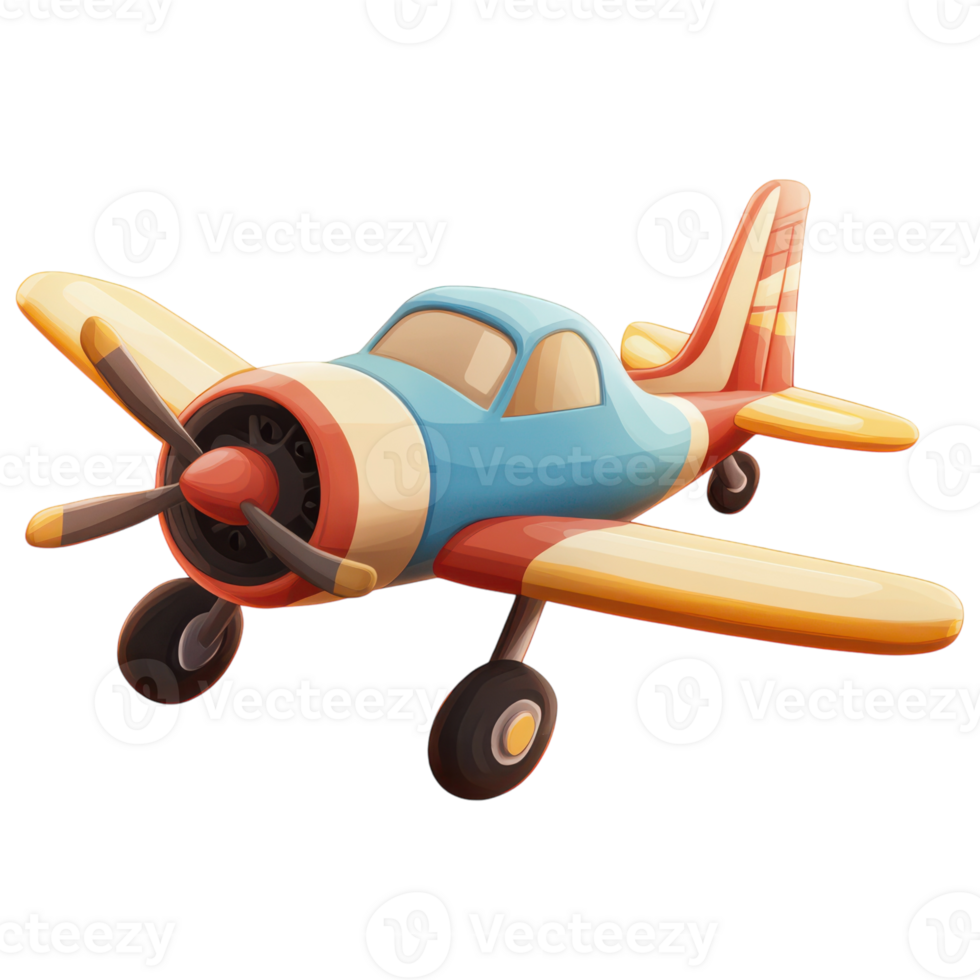 A cartoon airplane flying on a black background png