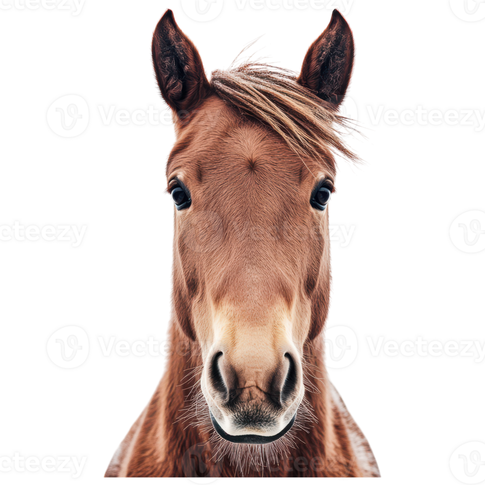 A horse's head is shown on a black background png