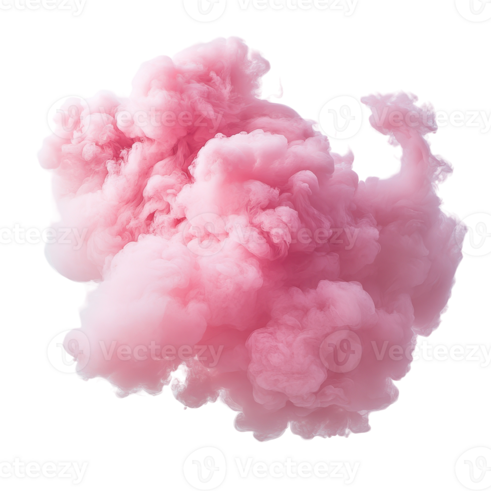 Beautiful Pink Cloud at Sunset for Nature and Background Use on transparent background png