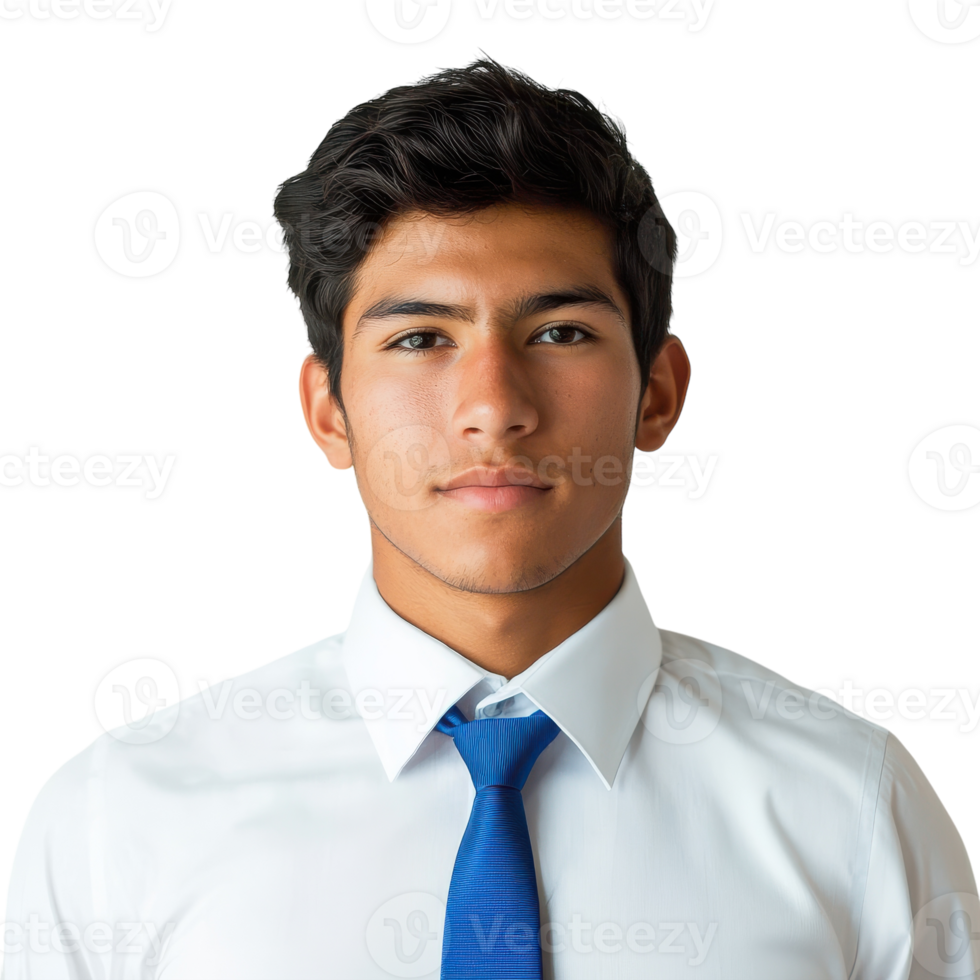 Professional Portrait of Young Latin American Male Businessman on transparent background png