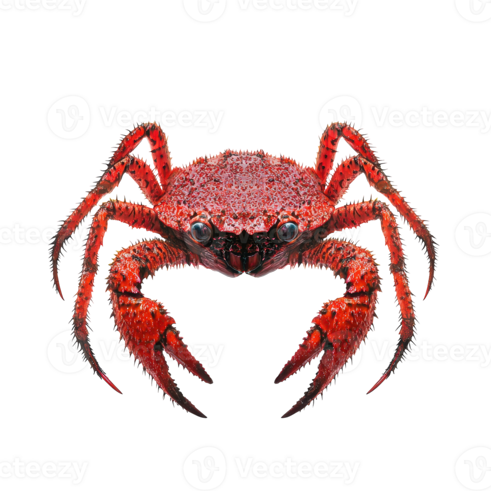Red Crab Isolated on White Background for Culinary and Nature Purposes on transparent background png