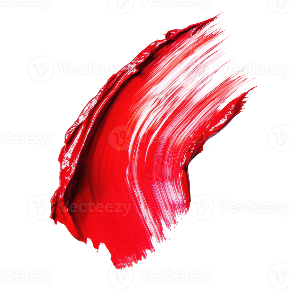 Red Smudge Smear for Artistic Backgrounds and Textures on transparent background png