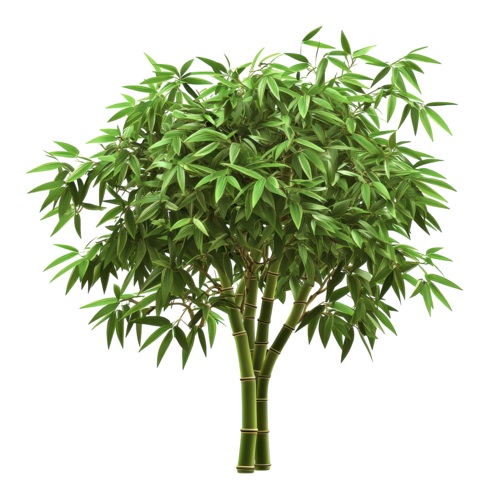 Abstract Cartoon Bamboo Money Tree for Creative Projects on transparent background. png