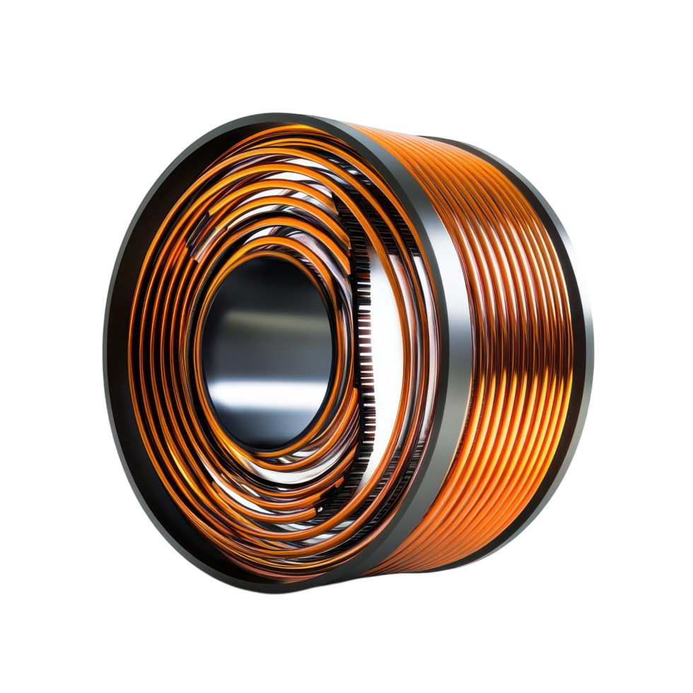 Detailed View of Air Conditioner Coil for HVAC Applications on transparent background. png