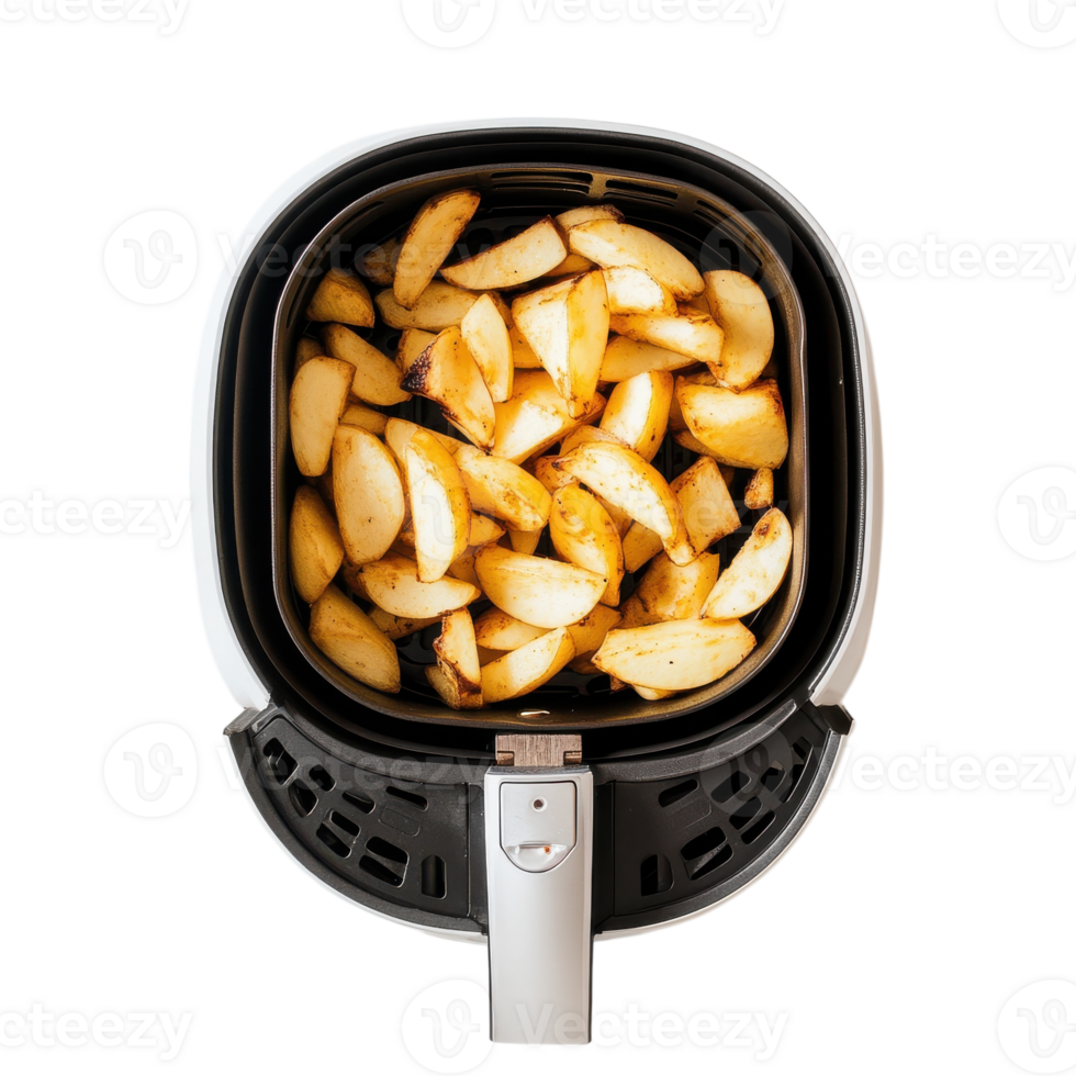 Healthy Cooking with an Air Fryer for Delicious Meals on transparent background. png