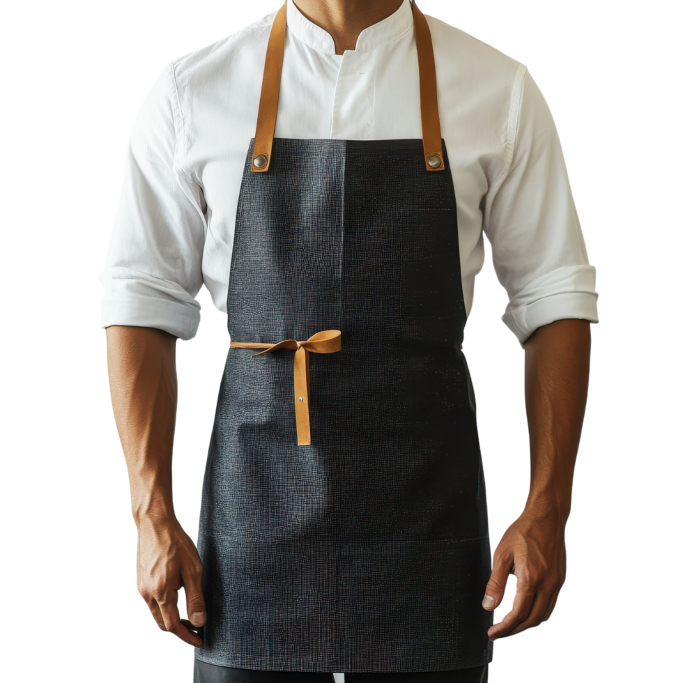 Versatile Apron for Cooking and Crafting on transparent background. png