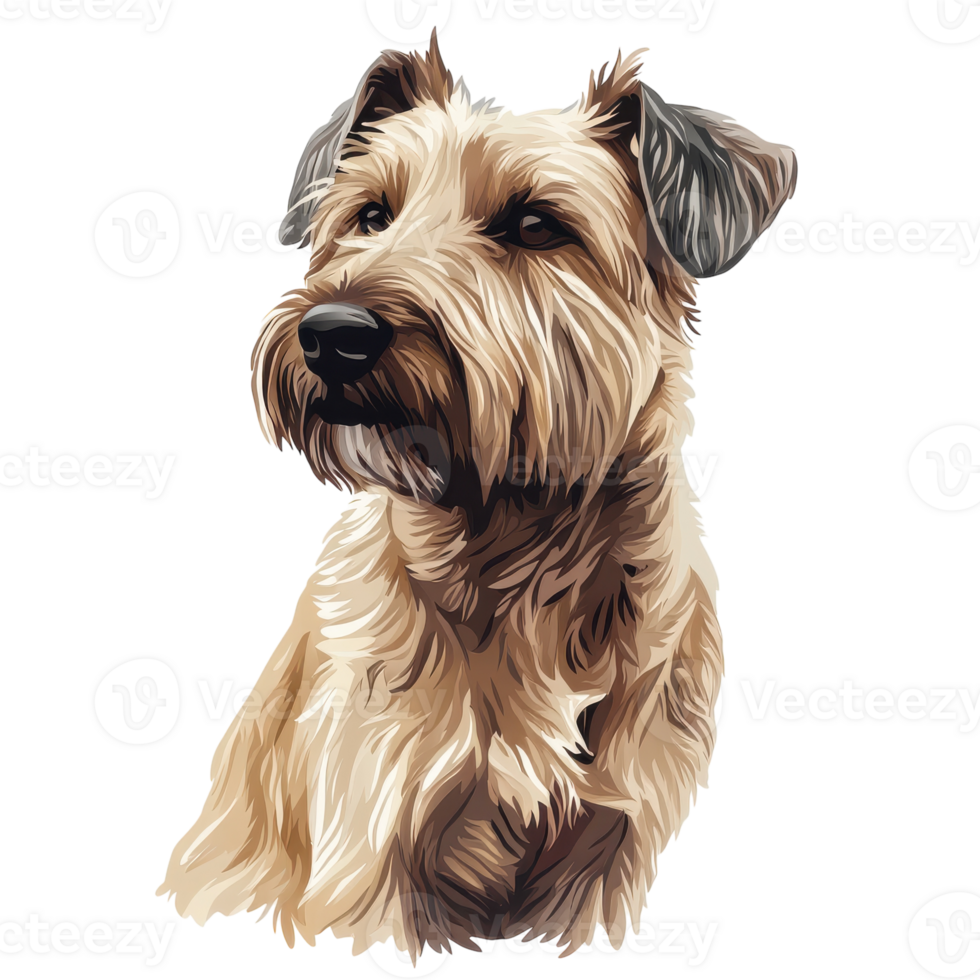 Berger Picard Dog Isolated on a White Background on transparent background. png