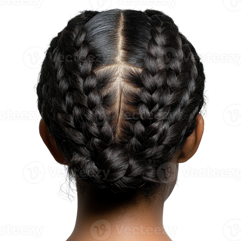 Elegant Braided Updo for Special Events on transparent background. png