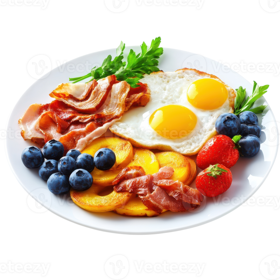 Colorful Breakfast Clipart for Delicious Morning Meals on transparent background. png