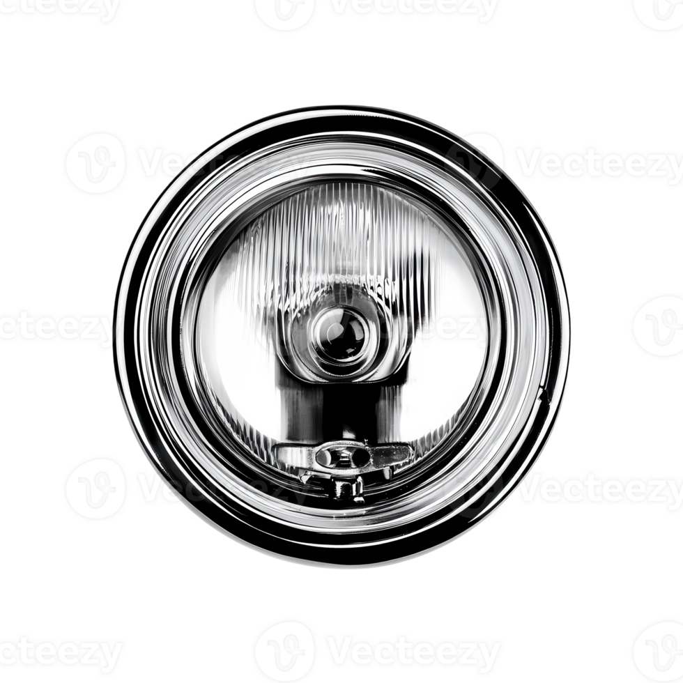 Isolated Car Headlight for Automotive Design and Marketing Use on transparent background. png