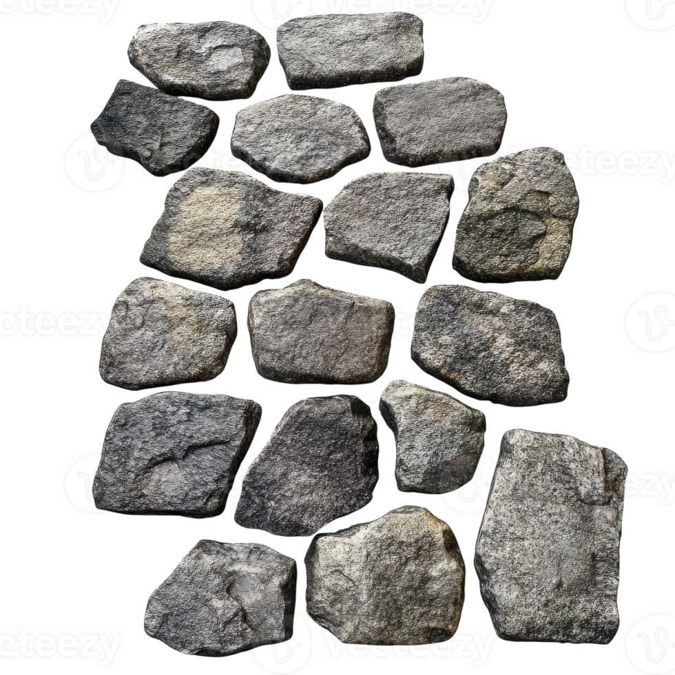 Isolated Cobblestone Texture for Backgrounds and Designs on transparent background. png