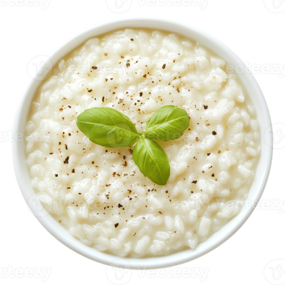 Creamy Risotto Perfect for Gourmet Dining and Casual Gatherings on transparent background. png