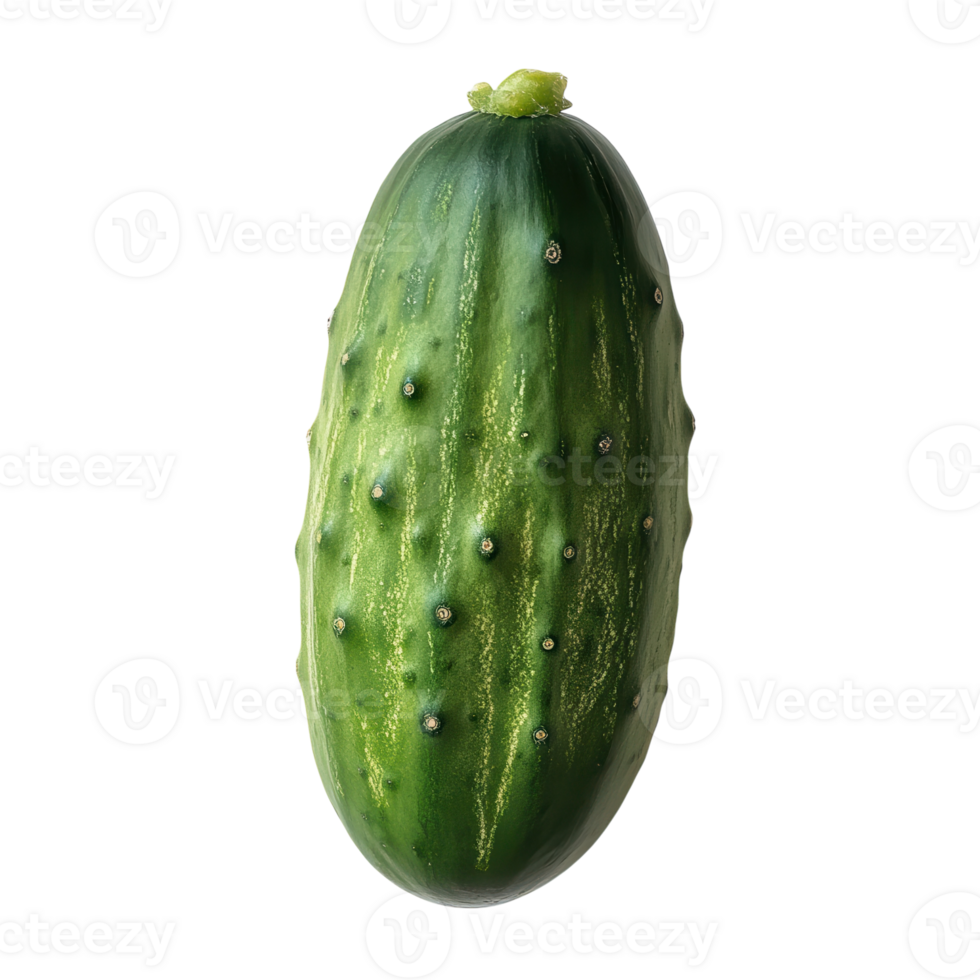 Fresh and Crisp Cucumber with Water Droplets for Healthy Recipes on transparent background. png