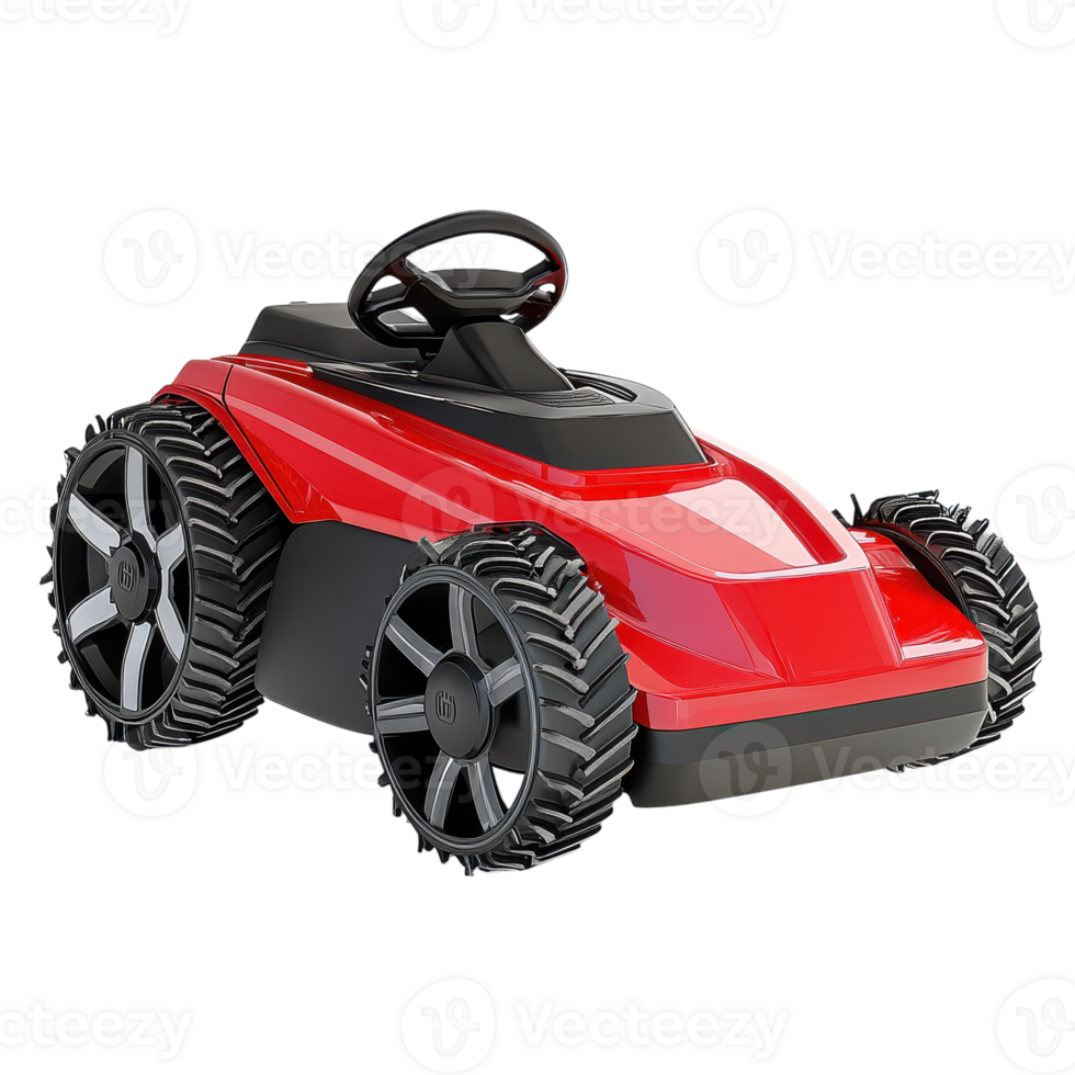 Efficient Electric Lawnmower for Eco-Friendly Gardening on transparent background. png