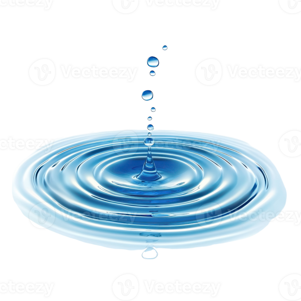 Floating Water Capturing the Serene Beauty of Nature's Elements on transparent background. png