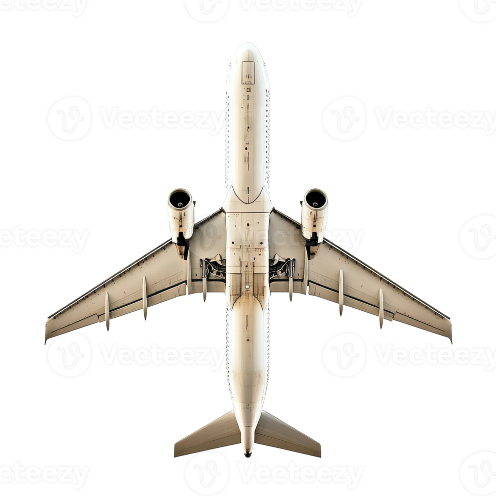 Flying Airplane Isolated with Clear Sky Background on transparent background. png