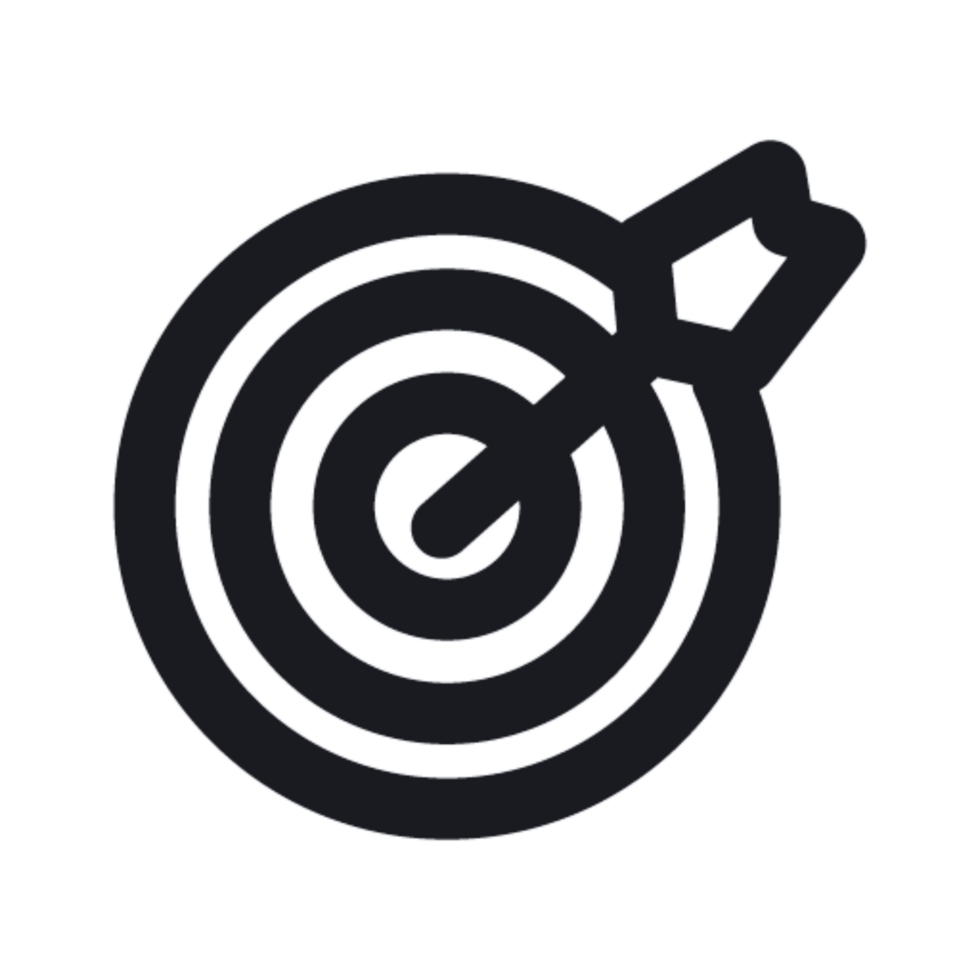 A dart in the center of a target png