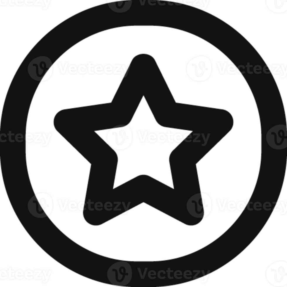 A star in a circle on a black background png