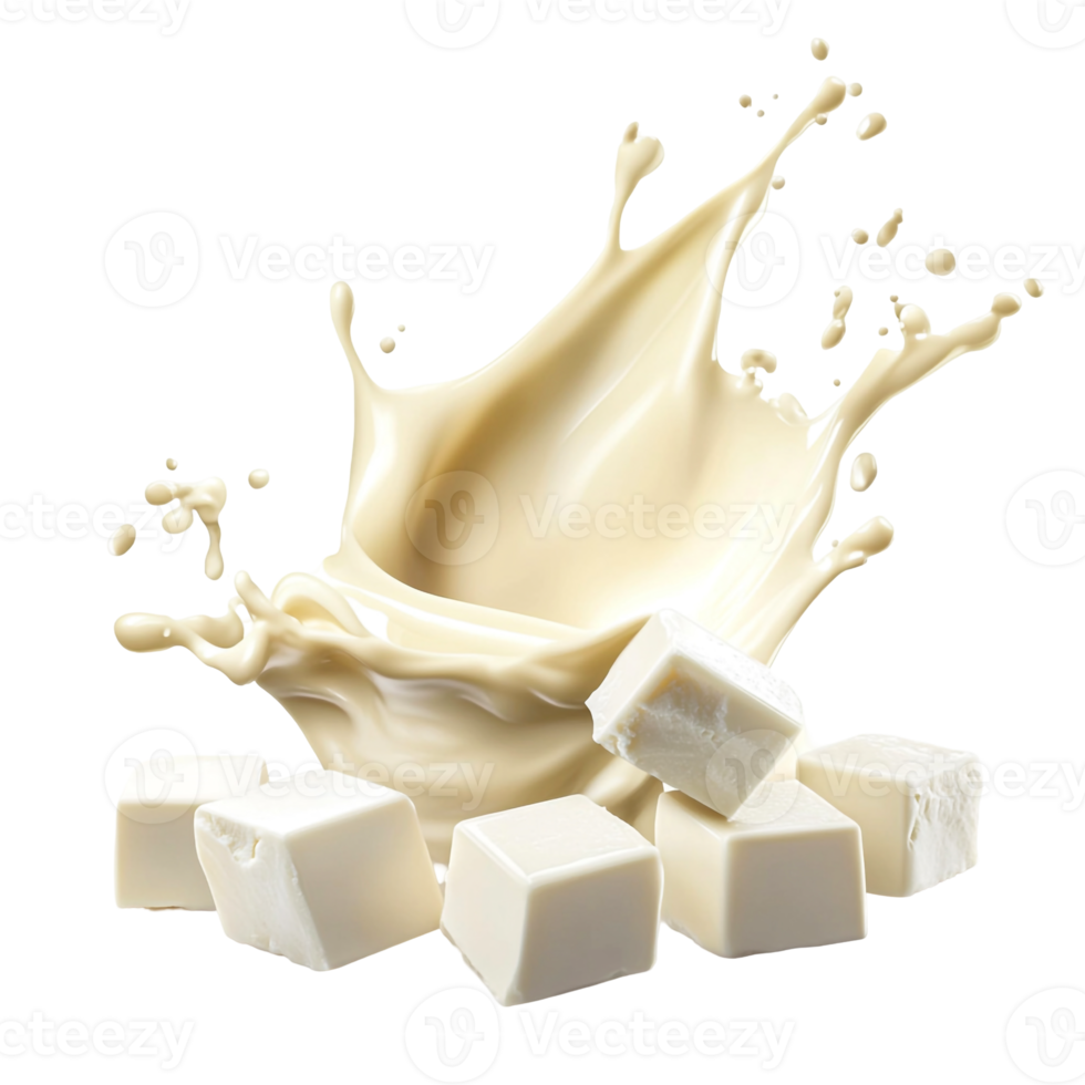 Melting White Chocolate with Splashes of White Milk png