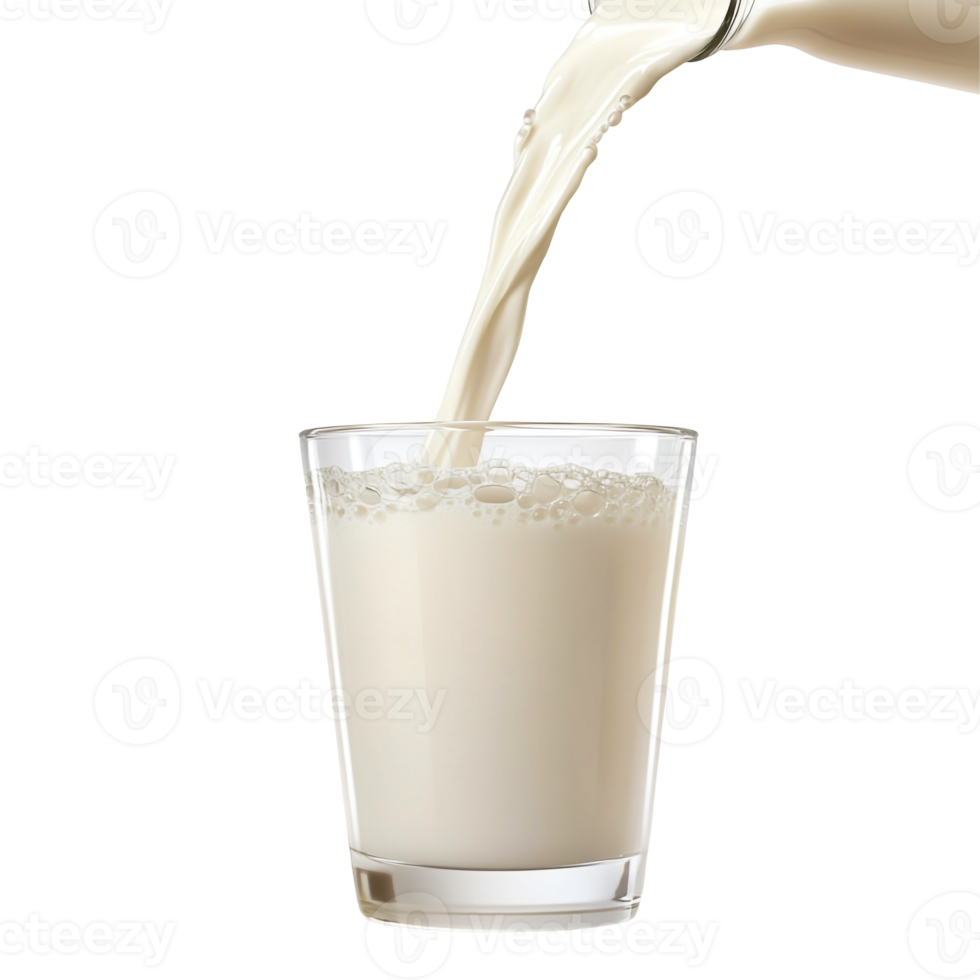 Milk Gushing into a Transparent Glass png