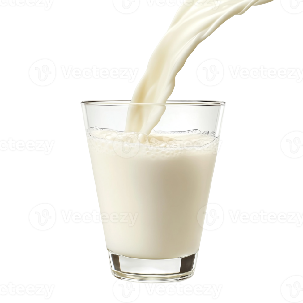 Milk Pouring into a Glass with Smooth Motion png