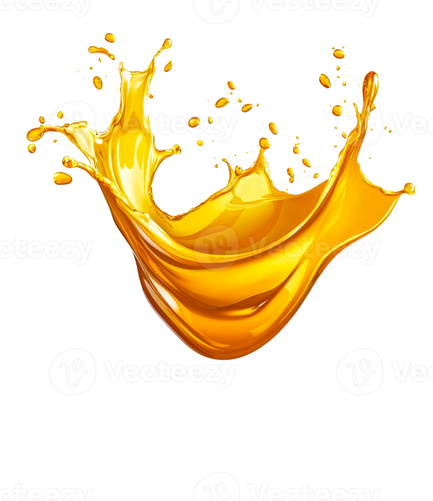 Isolated Droplets of Oil in a Splash Motion png
