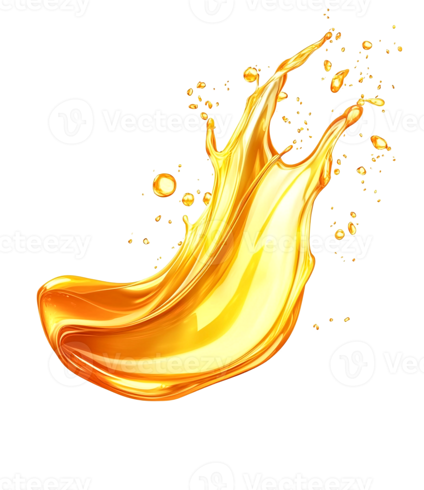 Isolated Oil in Motion Splash Effect png