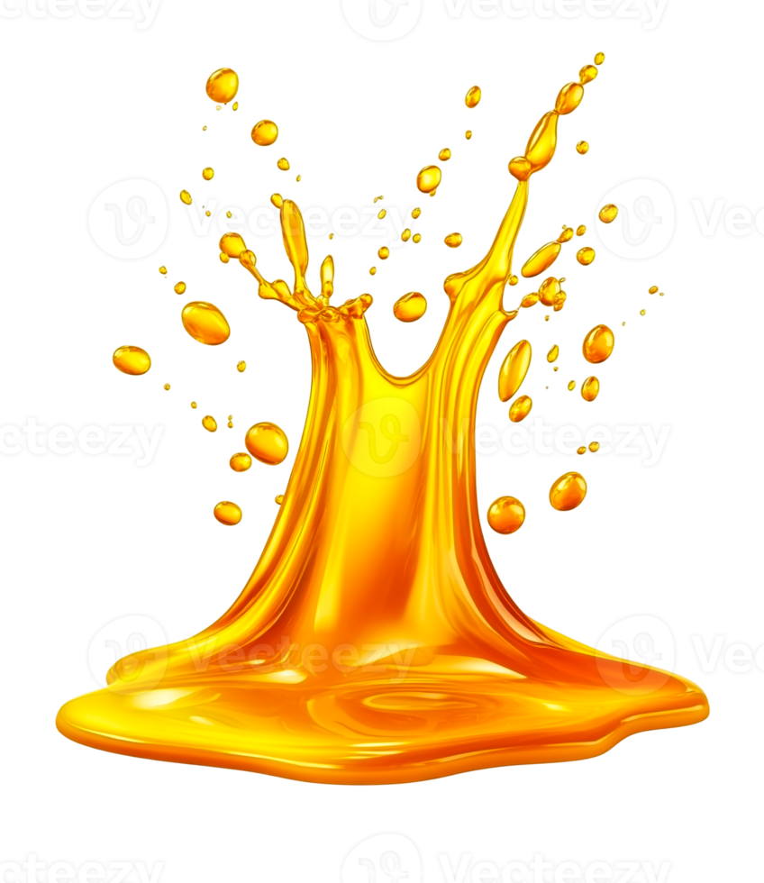 Isolated Oil Splash in Fluid Motion png