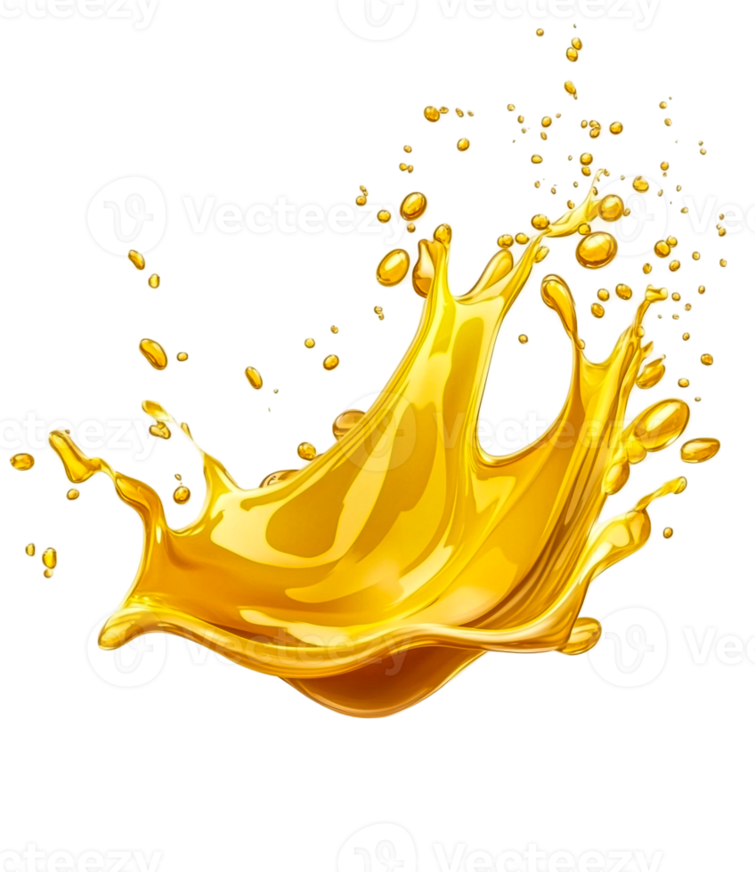 Splashing Liquid Oil Isolated Cleanly png