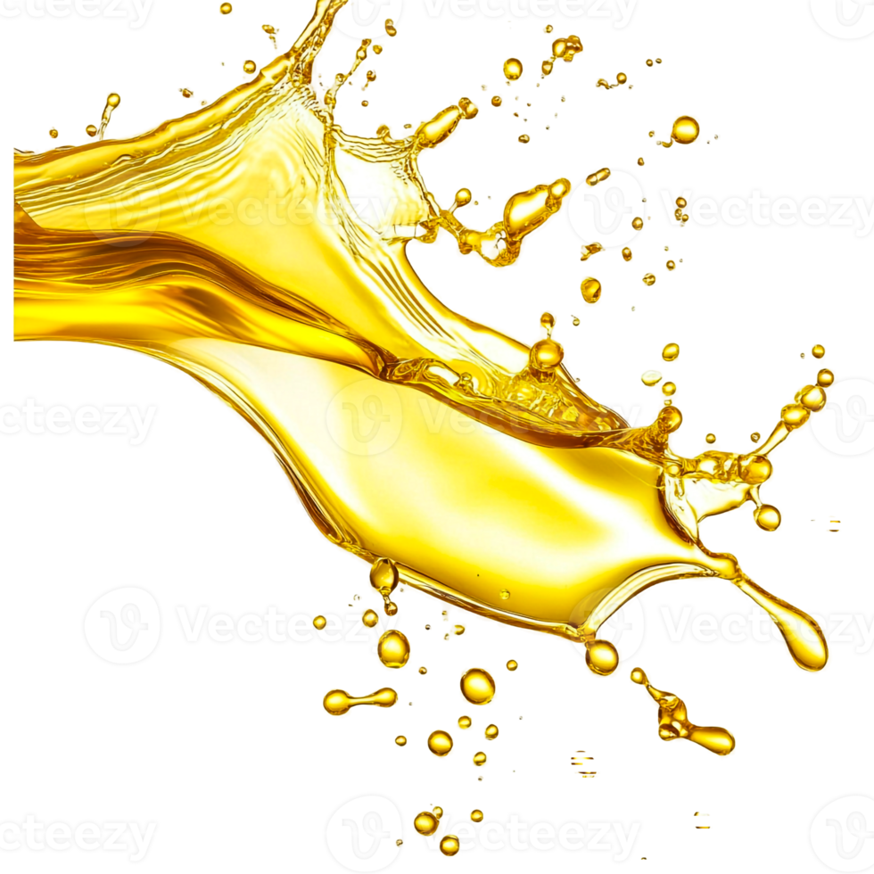 Shimmering Golden Oil Splash in Motion png