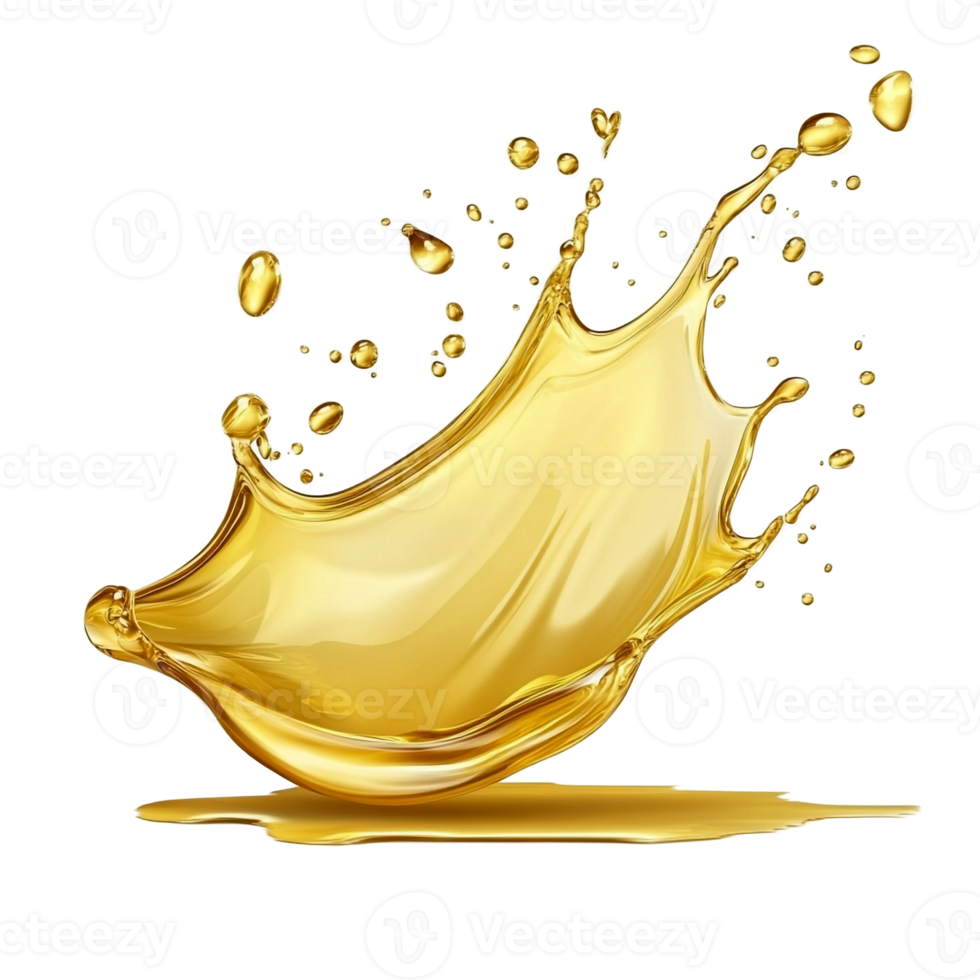 Polished Golden Oil Splash in Action png
