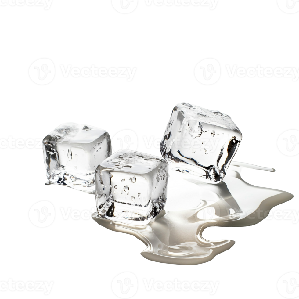 Water Dripping from Fresh Ice Cubes png