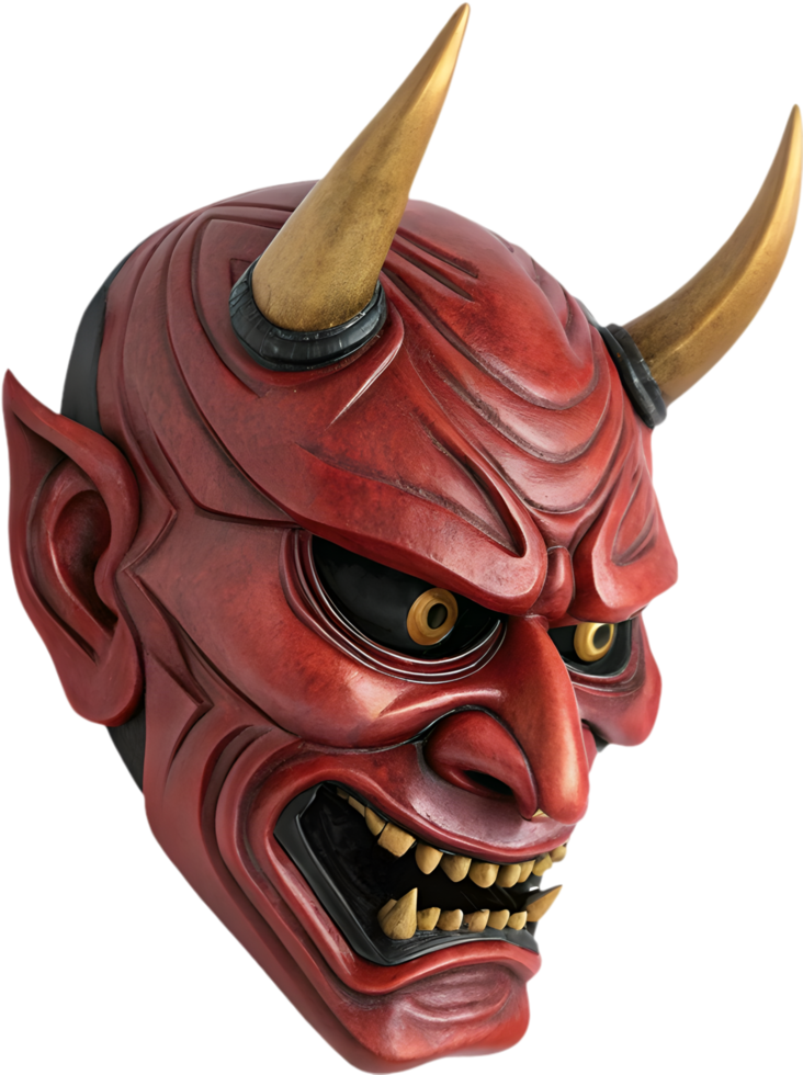 Fierce Japanese Hannya Mask Clipart with Deep Meaning. . png