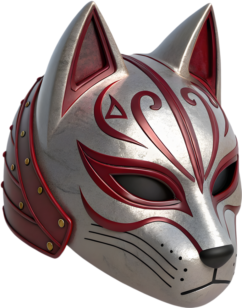 Iconic Japanese Kitsune Mask Clipart Symbolizing Folklore. . png