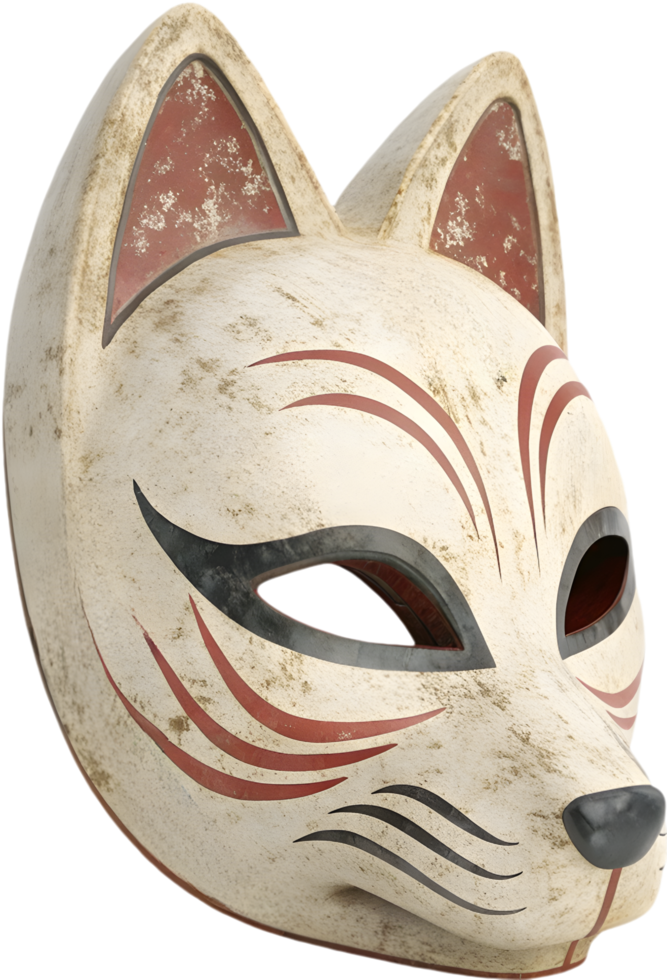 Iconic Kitsune Mask Clipart Inspired by Japanese Mythology. . png