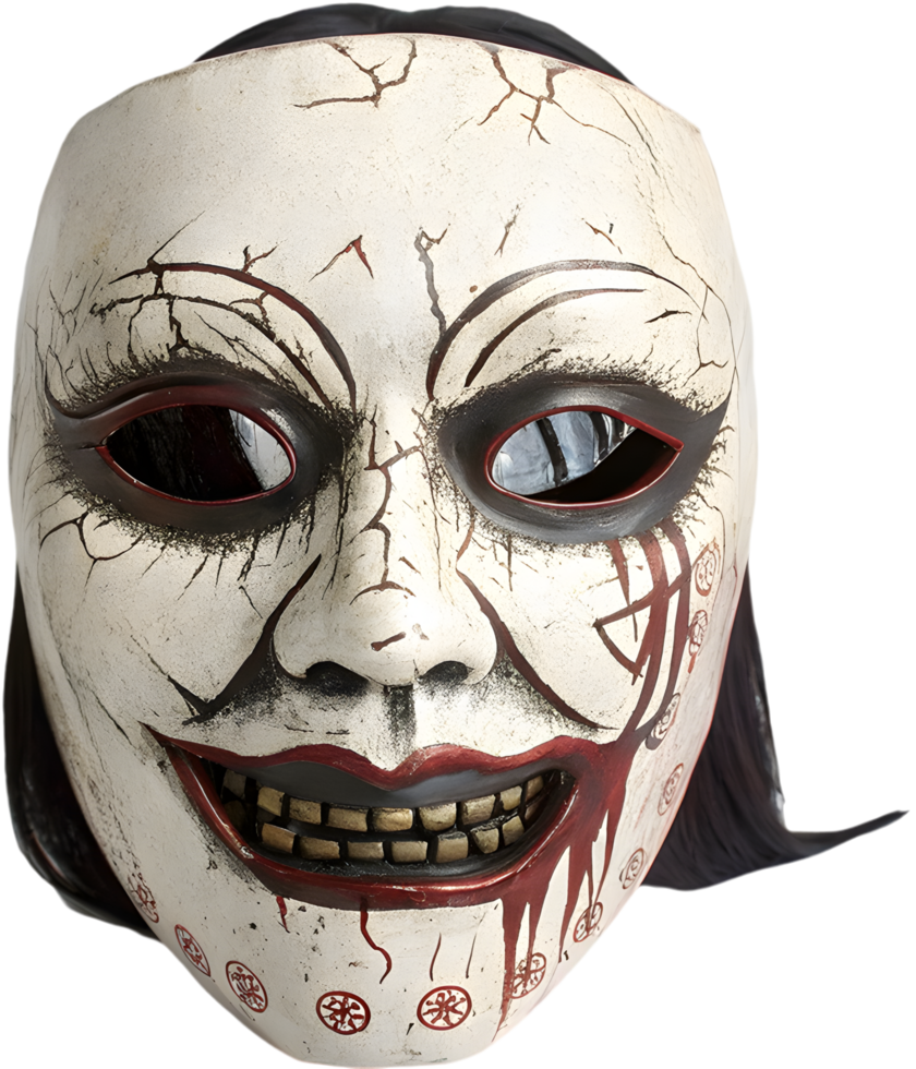 Mysterious Kuchisake Onna Mask Clipart Highlighting Folklore. . png